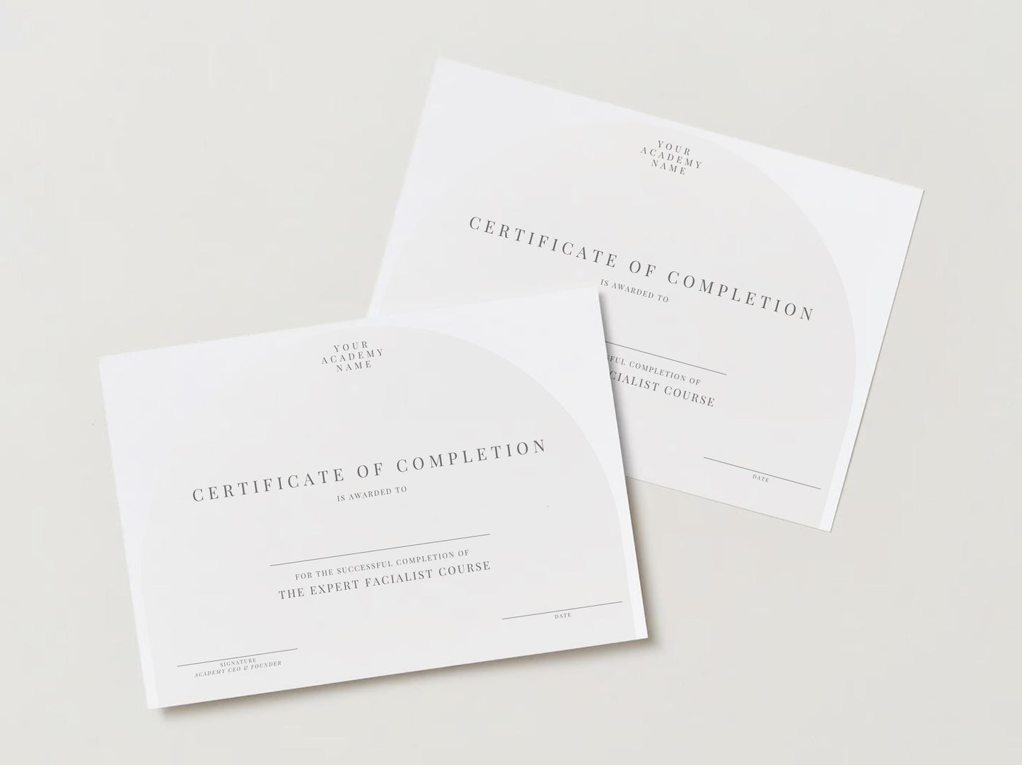 Editable Beauty Course Certificate | Canva Template