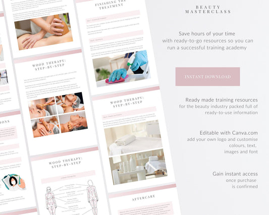 Wood Therapy Editable Training Manual for Body Contouring Therapy