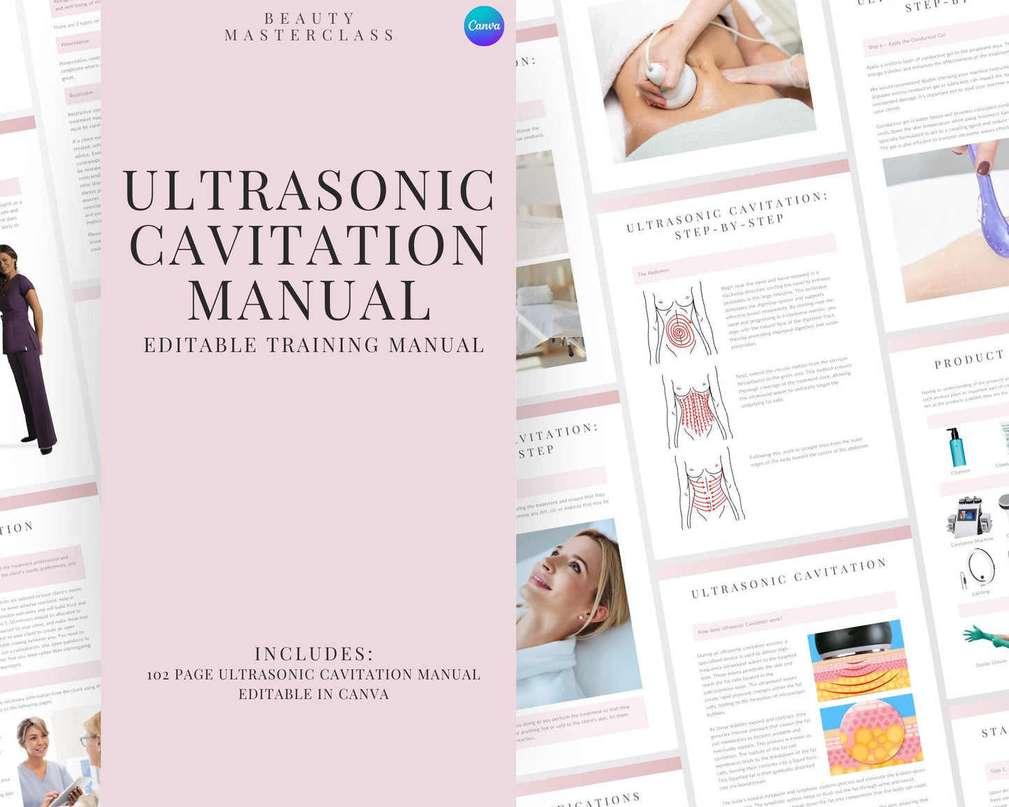 Ultrasonic Fat Cavitation Editable Training Manual for Body Contouring Therapy