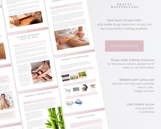 Bamboo Massage Editable Training Manual