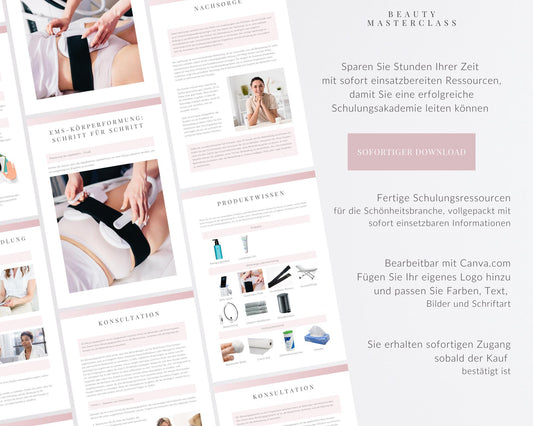 German EMS Body Sculpting Editable Training Manual