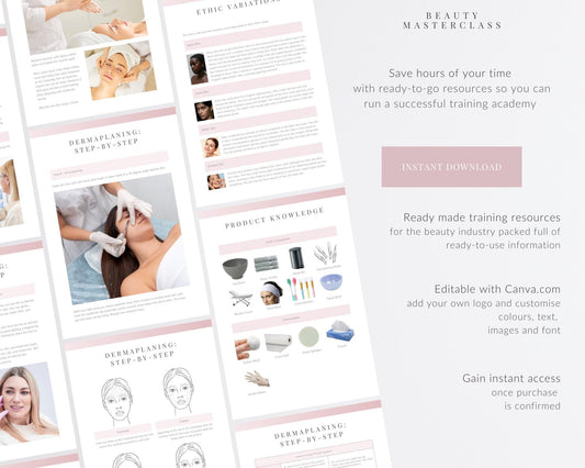 Dermaplaning Facial Editable Training Manual