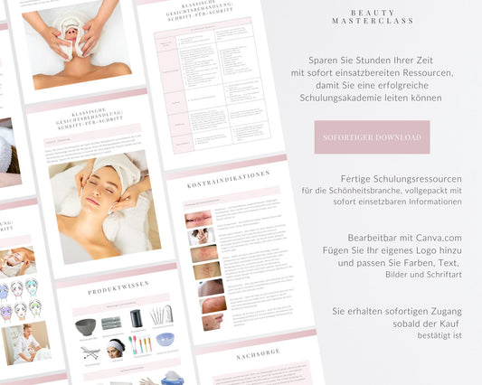 German Classic Facial Editable Training Manual