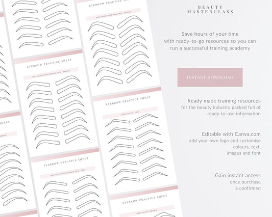 Eyebrow Outline Templates Editable Worksheets