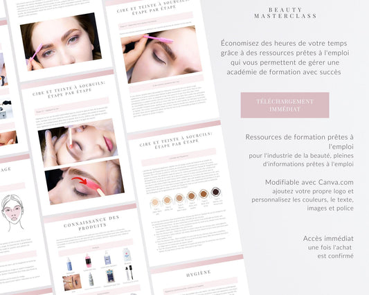 French Eyebrow Wax & Tint Editable Training Manual