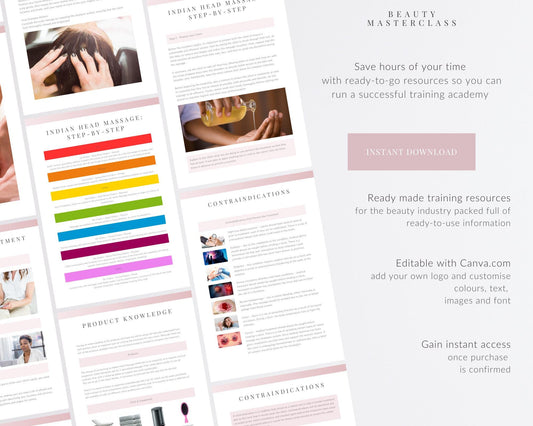 Indian Head Massage Editable Training Manual