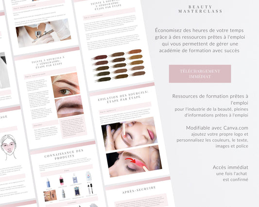 French Airbrush Brow Tint Editable Training Manual