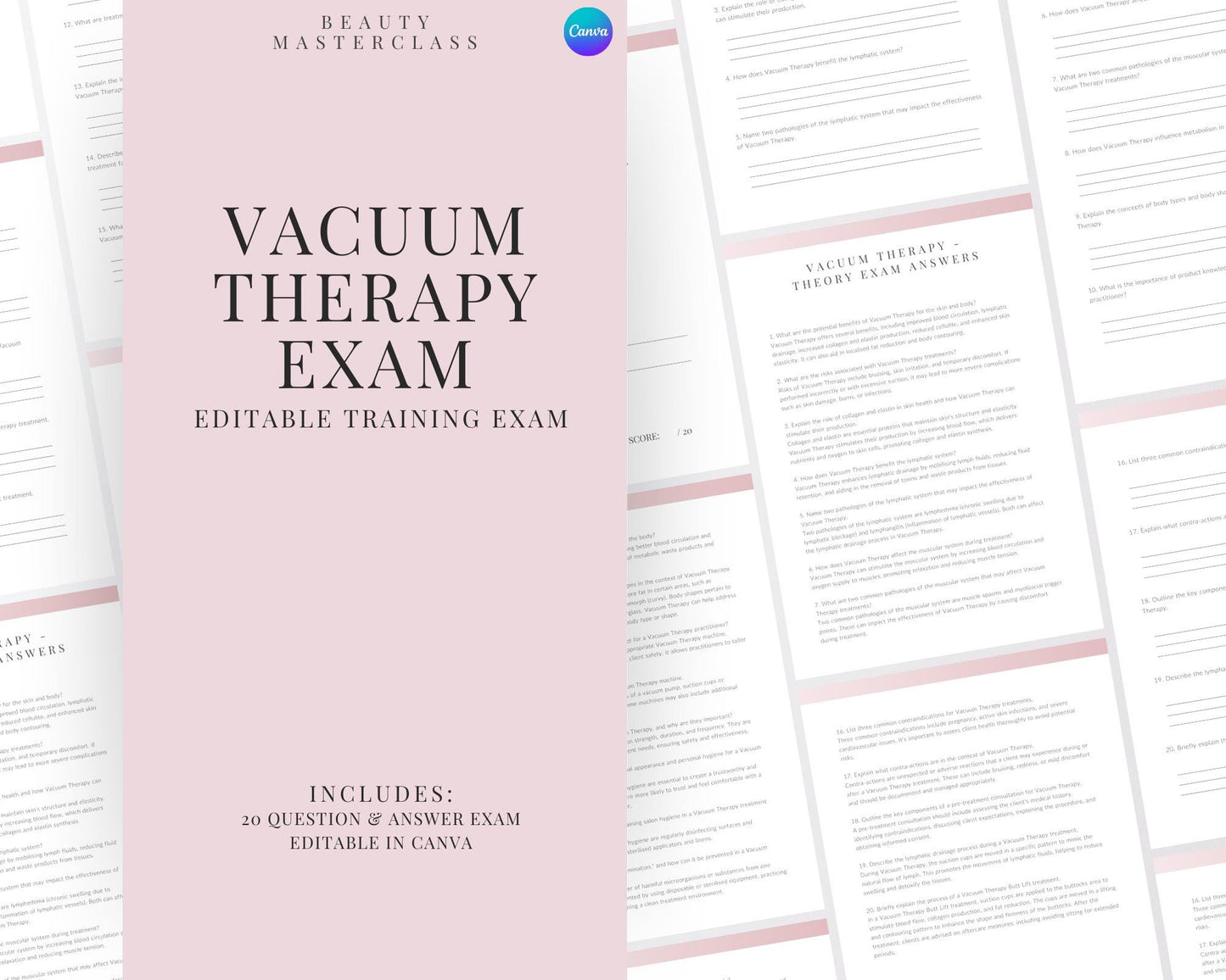 Vacuum Therapy Body Contouring Editable Theory Exam