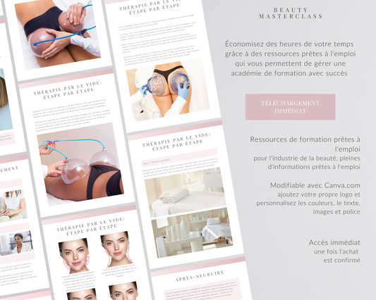 French Vacuum Therapy Buttock, Breast Lift and Lymphatic Drainage Training Manual