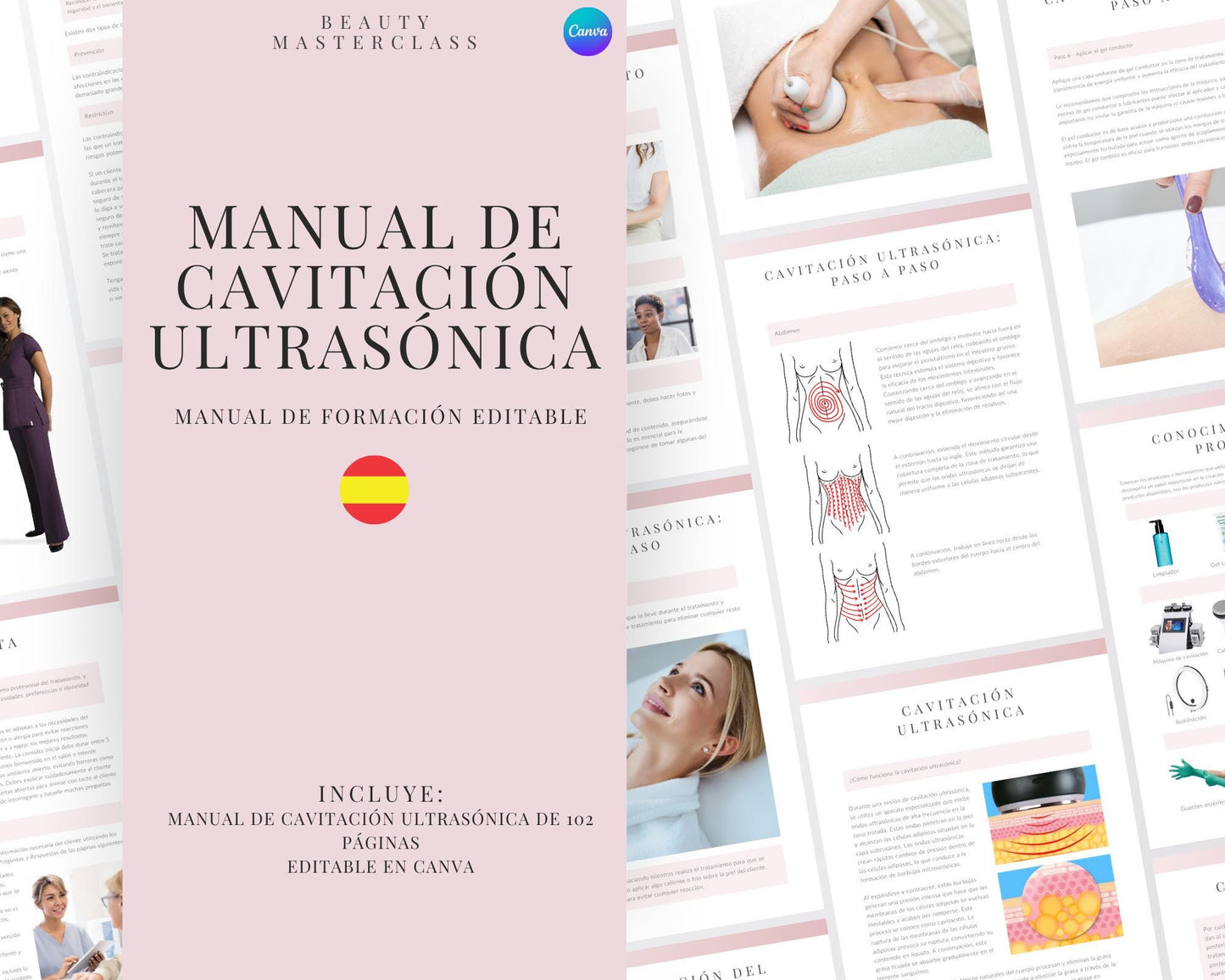 Spanish Ultrasonic Fat Cavitation Editable Training Manual
