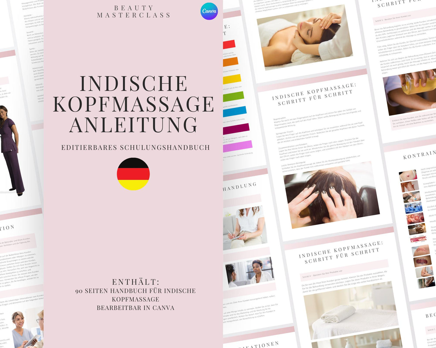 German Indian Head Massage Editable Training Manual