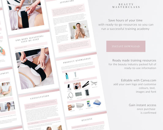 EMS Body Sculpting Editable Training Manual for Body Contouring Therapy