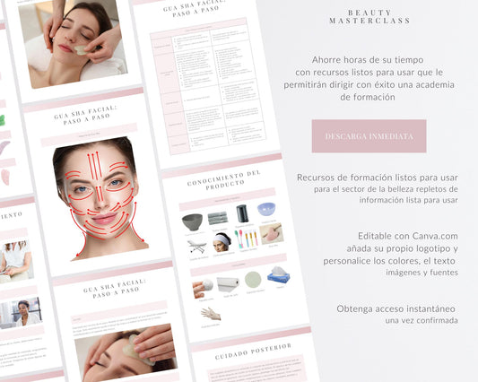 Spanish Gua Sha Facial Editable Training Manual