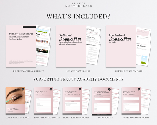 The Beauty Academy Blueprint – Complete Starter Kit for Launching Your Own Training Academy | All-in-One 8 Week Launch Bundle