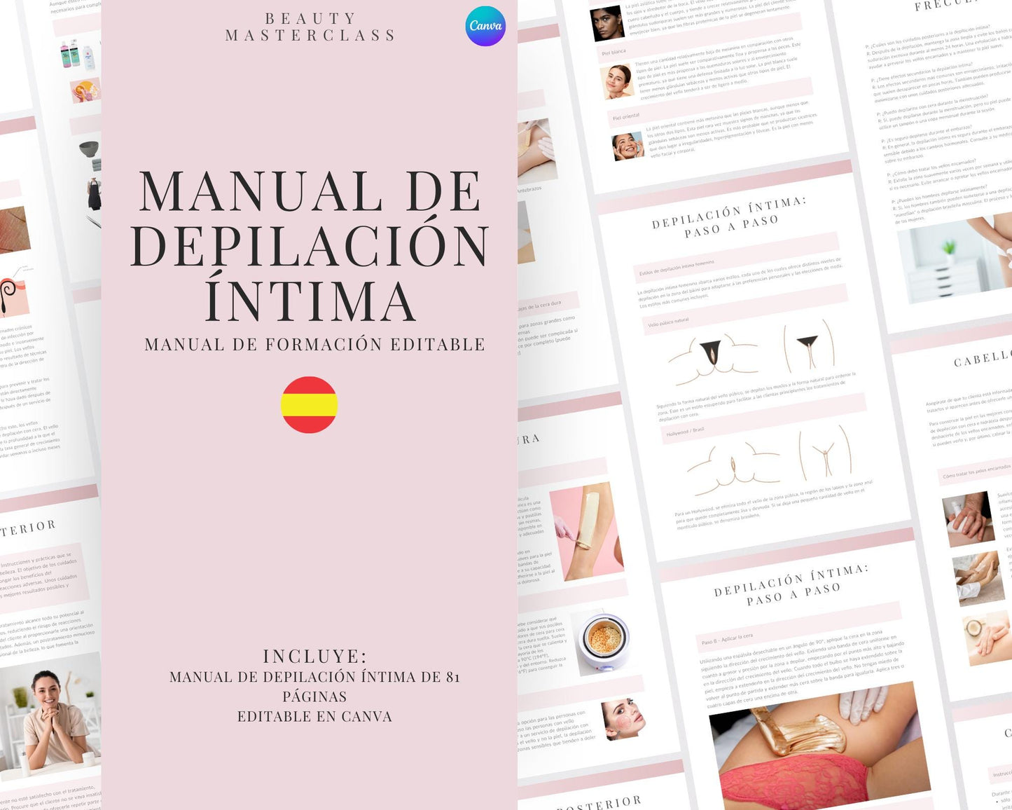 Spanish Intimate Waxing Editable Training Manual