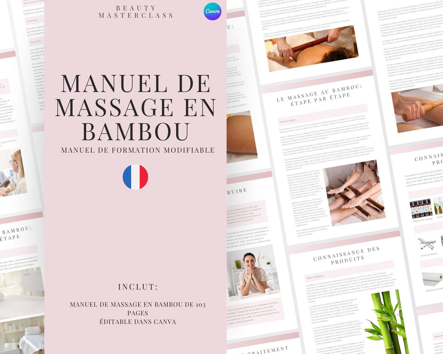 French Bamboo Massage Editable Training Manual