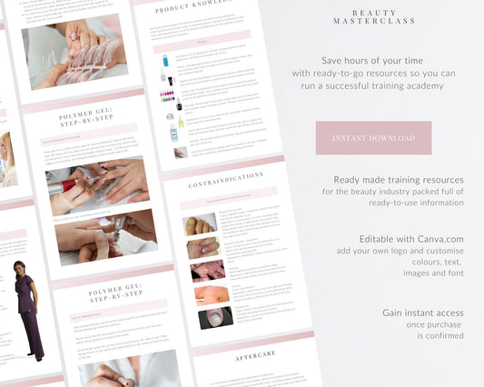 Polymer Gel Nail Extensions Editable Training Manual