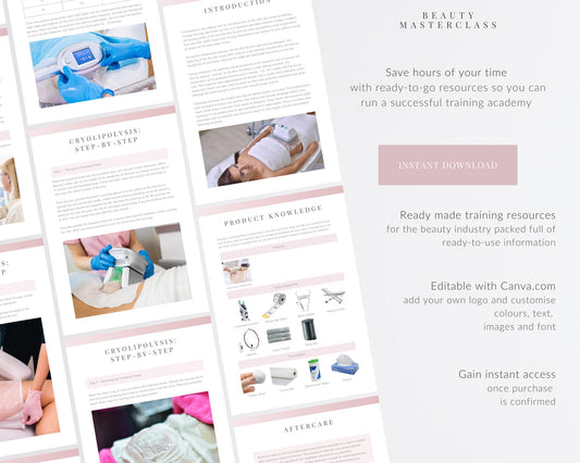 Cryolipolysis Body Contouring Editable Training Manual