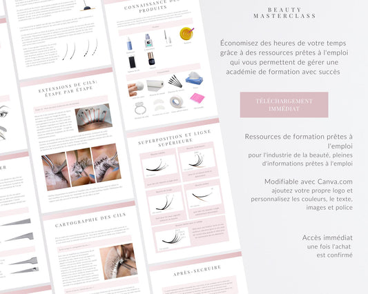 French Classic Lash Extension Editable Training Manual