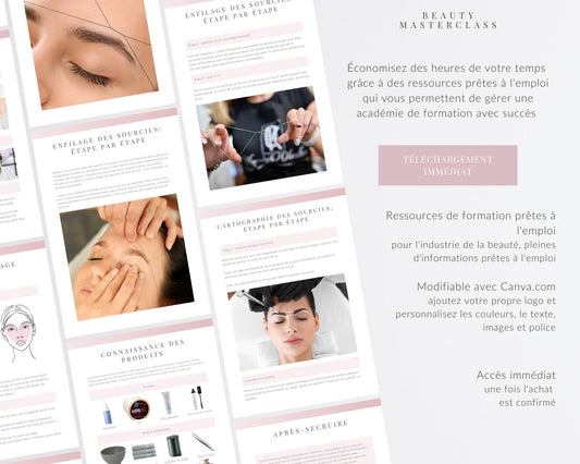 French Eyebrow Threading Editable Training Manual