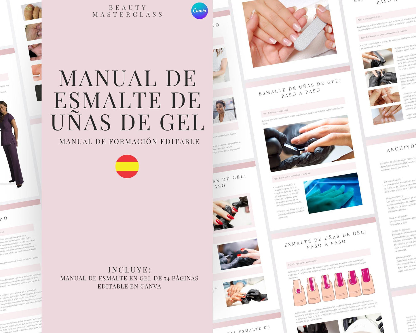 Spanish Gel Nail Polish Editable Training Manual