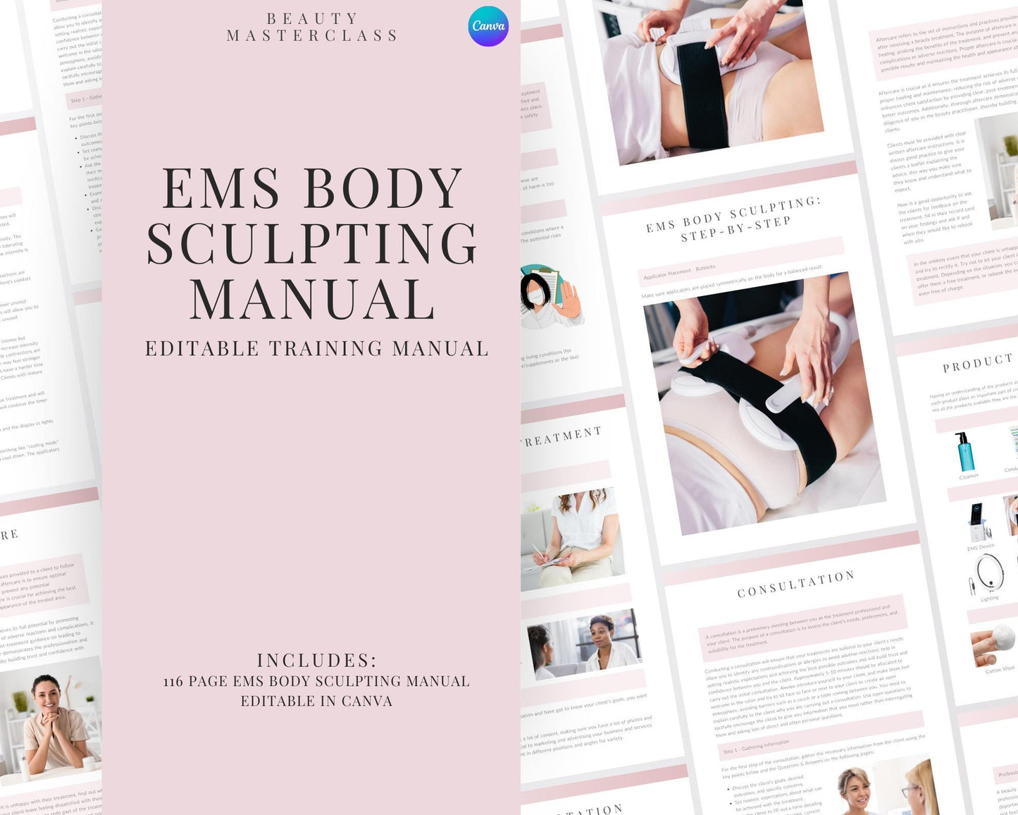 EMS Body Sculpting Editable Training Manual for Body Contouring Therapy