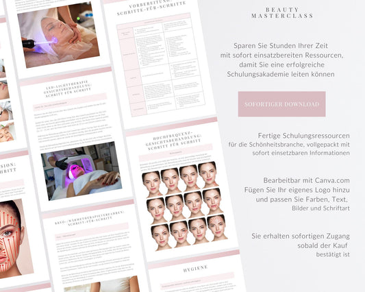 German Electrical Facials Editable Training Manual