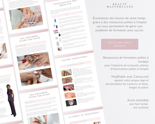 French Polymer Gel Nail Extensions Editable Training Manual