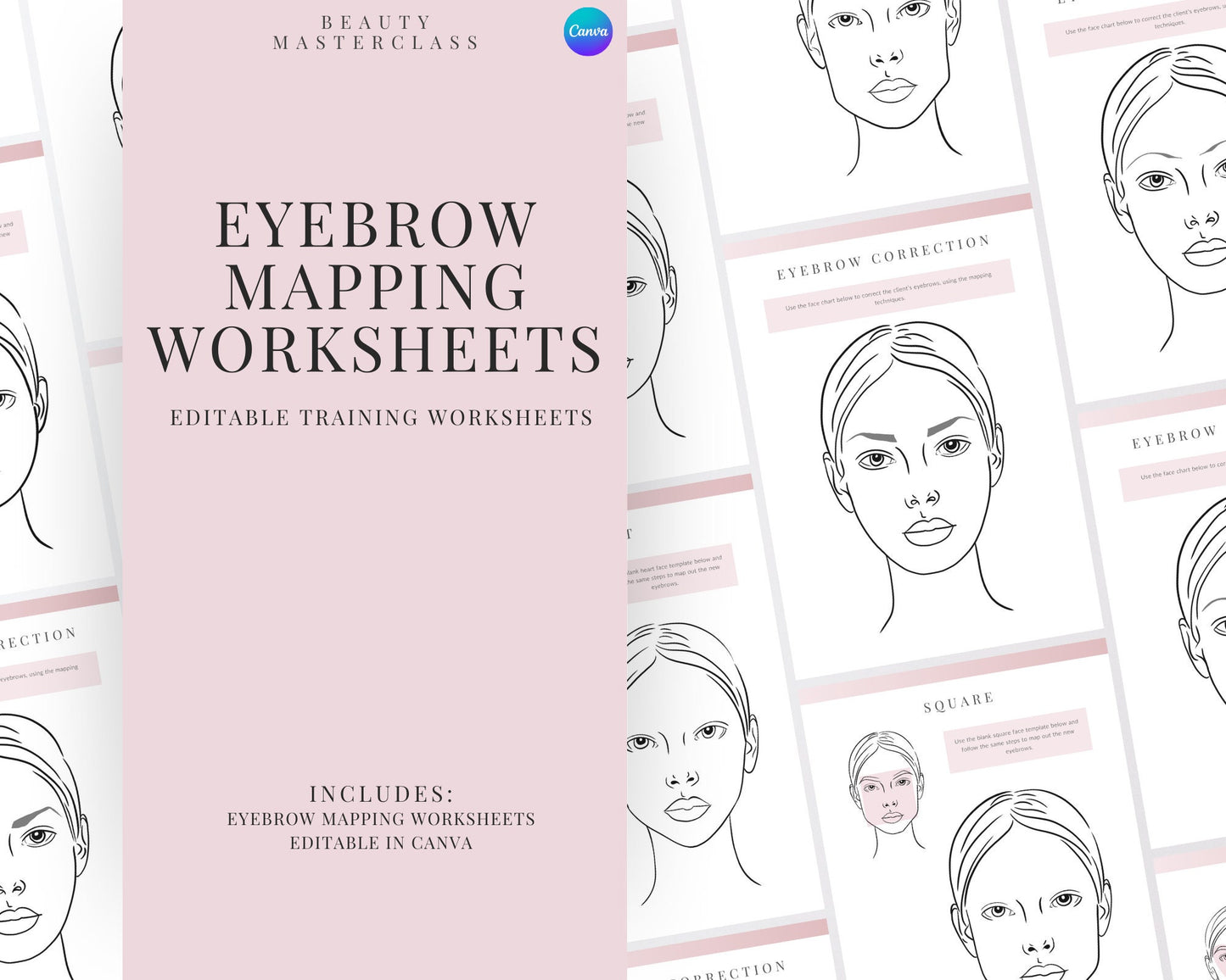 Eyebrow Mapping Editable Worksheets