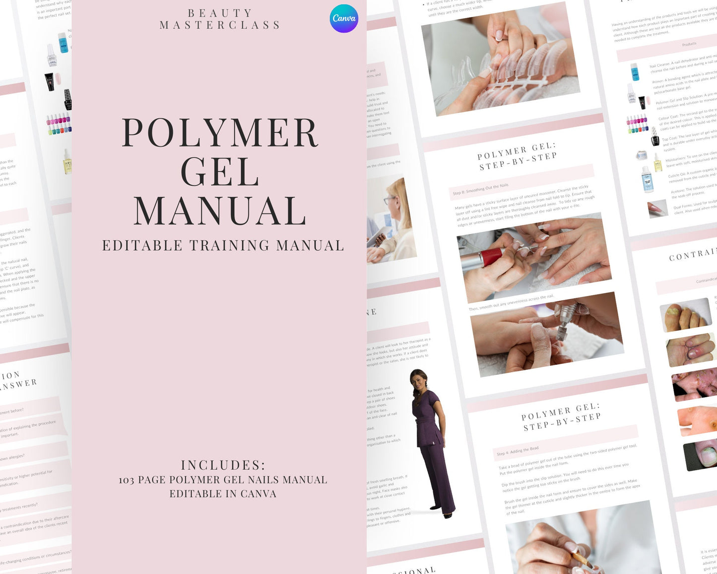 Polymer Gel Nail Extensions Editable Training Manual