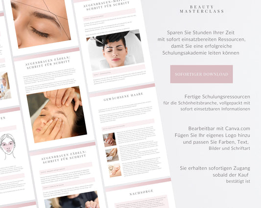 German Eyebrow Threading Editable Training Manual