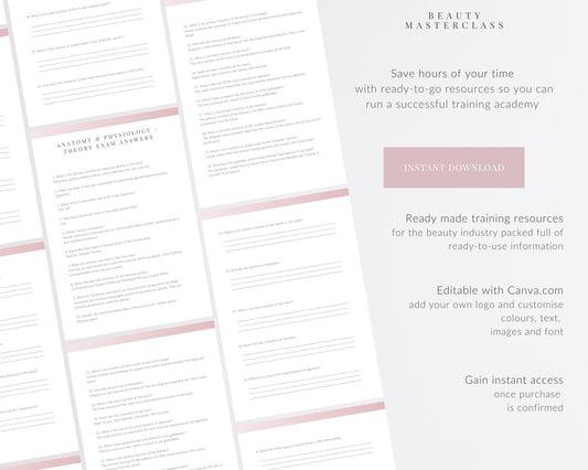 Anatomy & Physiology Editable Theory Exam