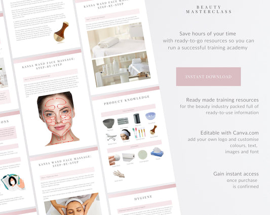 Kansa Wand Facial Massage Editable Training Manual