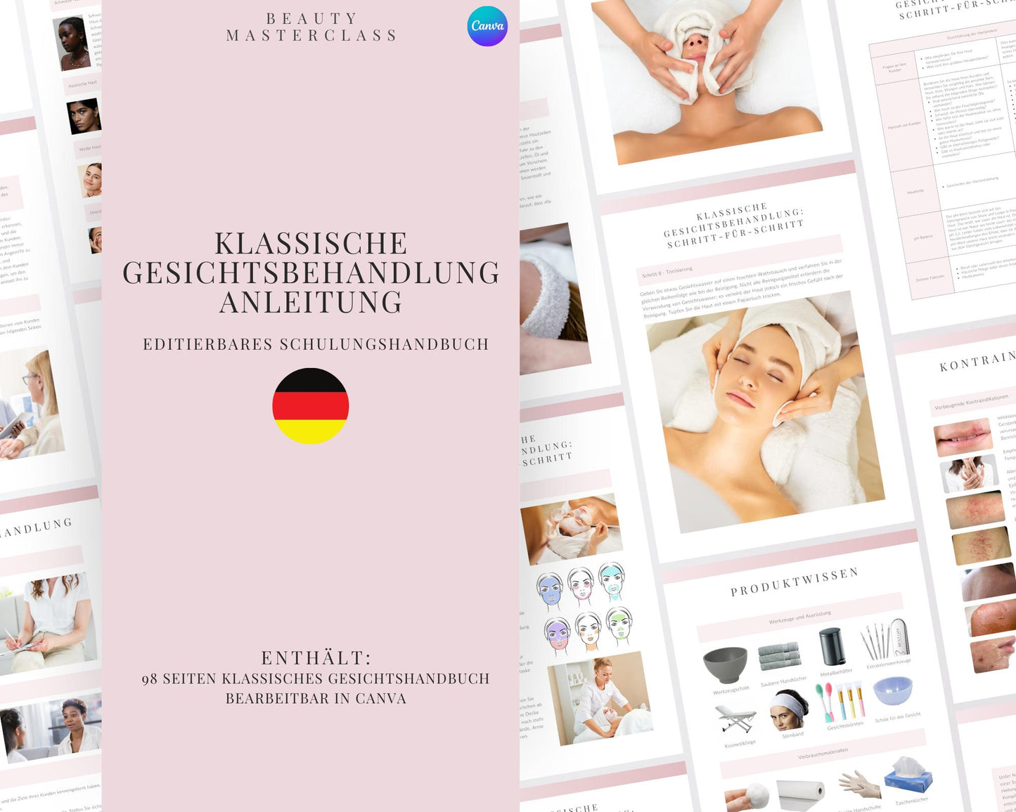 German Classic Facial Editable Training Manual