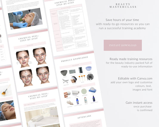 Chemical Peel Facial Editable Training Manual