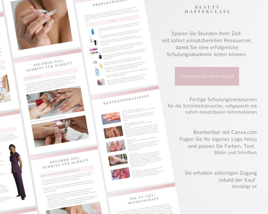 German Polymer Gel Nail Extensions Editable Training Manual