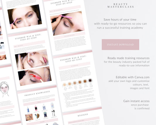 Eyebrow Wax & Tint Editable Training Manual