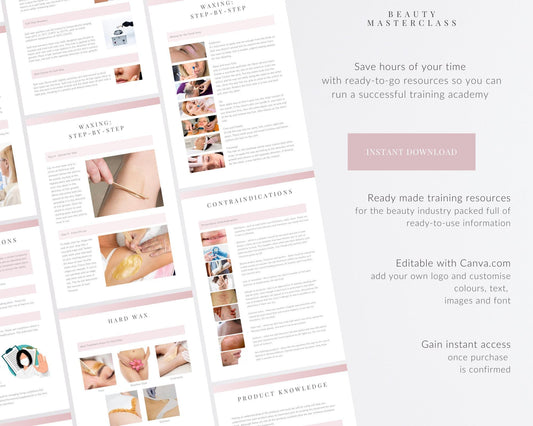 Waxing and Intimate Waxing Editable Training Manual
