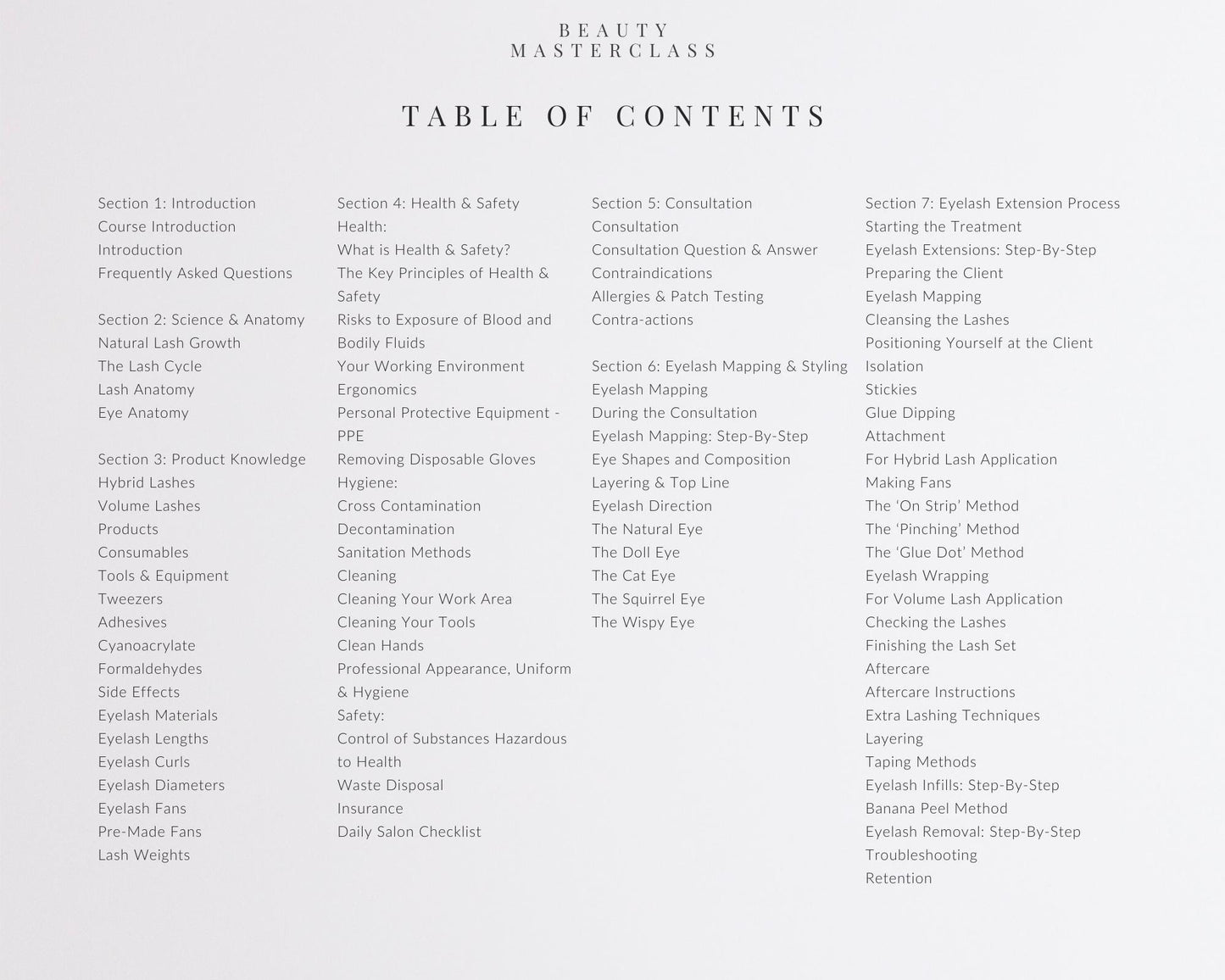 Hybrid and Volume Lash Extension Editable Training Bundle