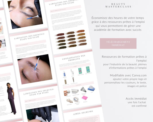 French Brow Lamination and Tint Editable Training Manual