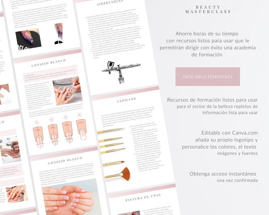 Spanish Nail Art Editable Training Manual