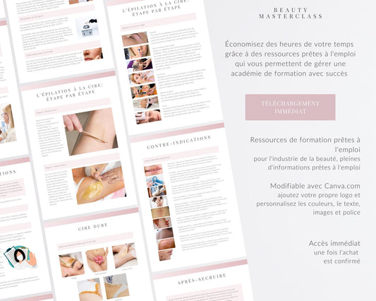 French Waxing and Intimate Waxing Editable Training Manual