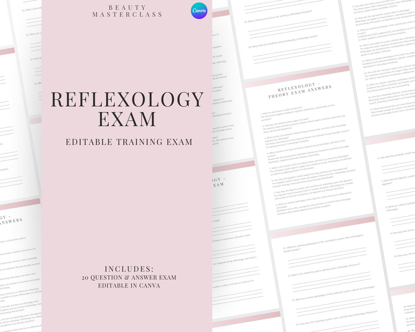 Reflexology Massage Editable Theory Exam