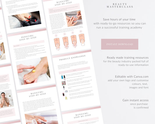 Manicure & Pedicure Editable Training Manual
