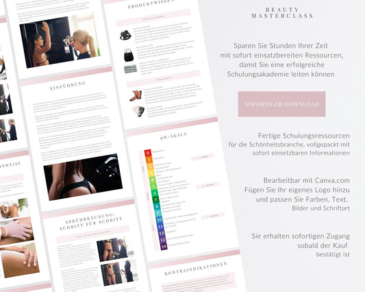 German Spray Tan Editable Training Manual