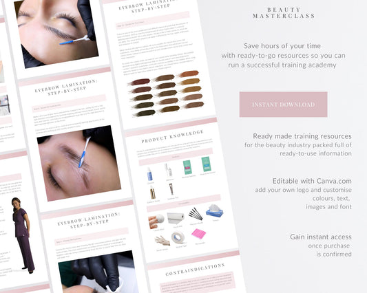 Brow Lamination and Tint Editable Training Manual