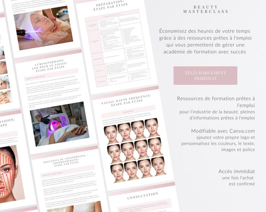 French Electrical Facials Editable Training Manual