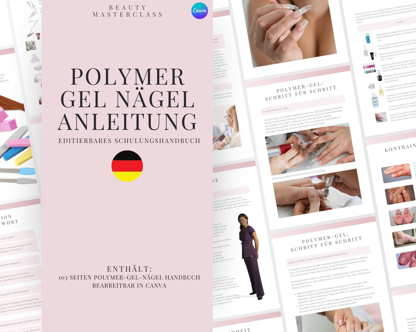 German Polymer Gel Nail Extensions Editable Training Manual