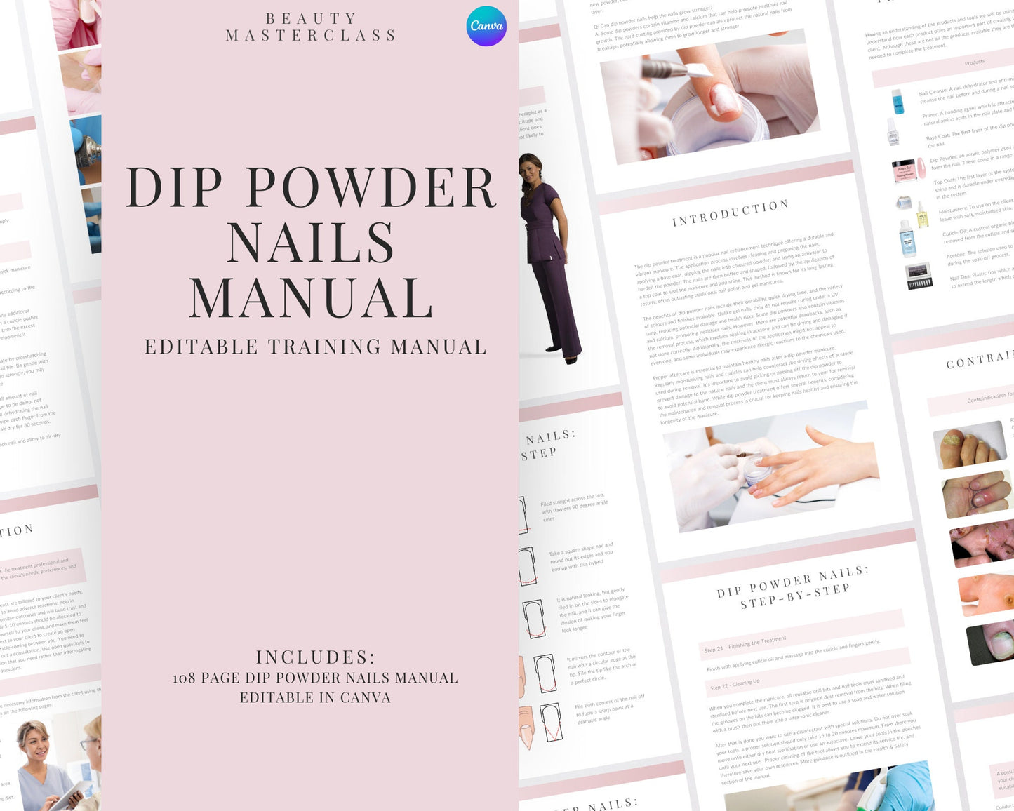 Dip Powder Nails Editable Training Manual
