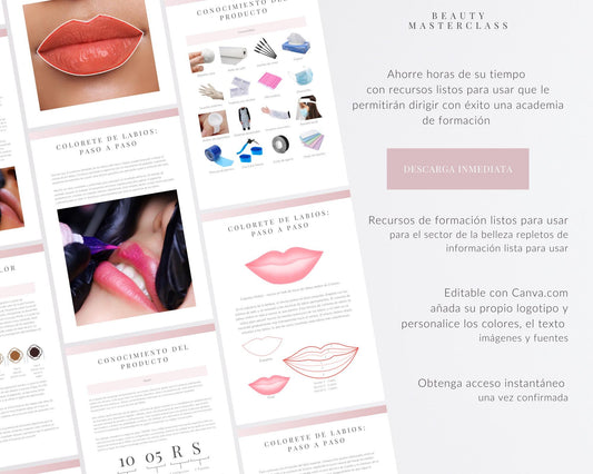 Spanish PMU Lips Editable Training Manual